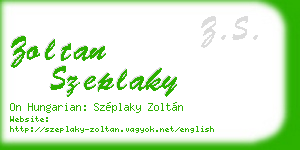 zoltan szeplaky business card