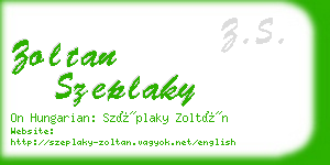 zoltan szeplaky business card